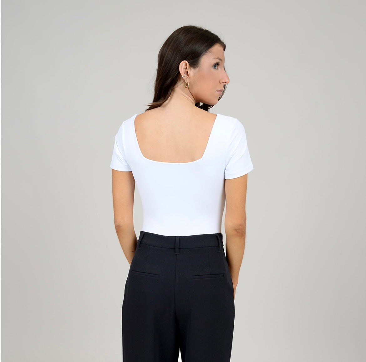 RD Style Stacy Short Sleeve Bodysuit - White