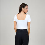 Load image into Gallery viewer, RD Style Stacy Short Sleeve Bodysuit - White
