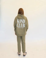 Load image into Gallery viewer, Brunette the Label Kids Big Sister Kind Club Hoodie - Olive
