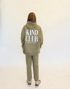 Brunette the Label Kids Big Sister Kind Club Hoodie - Olive