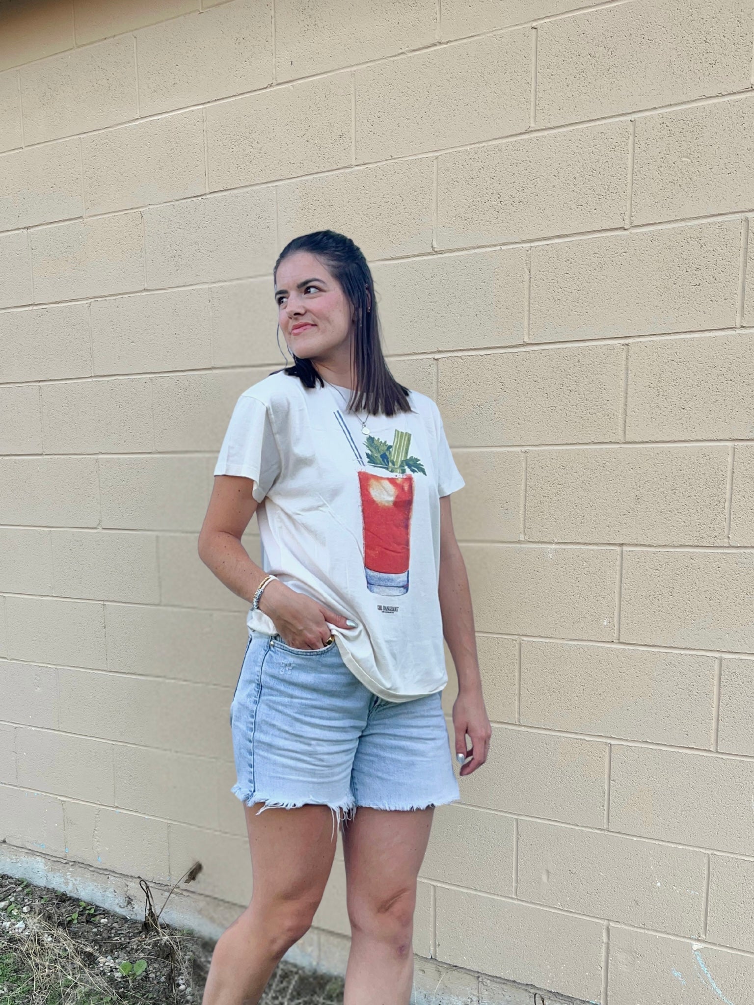 Girl Dangerous Caesar/Bloody Mary Vintage Tee - Natural