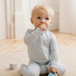 Load image into Gallery viewer, Roobear Blue Pinstripe Sleeper
