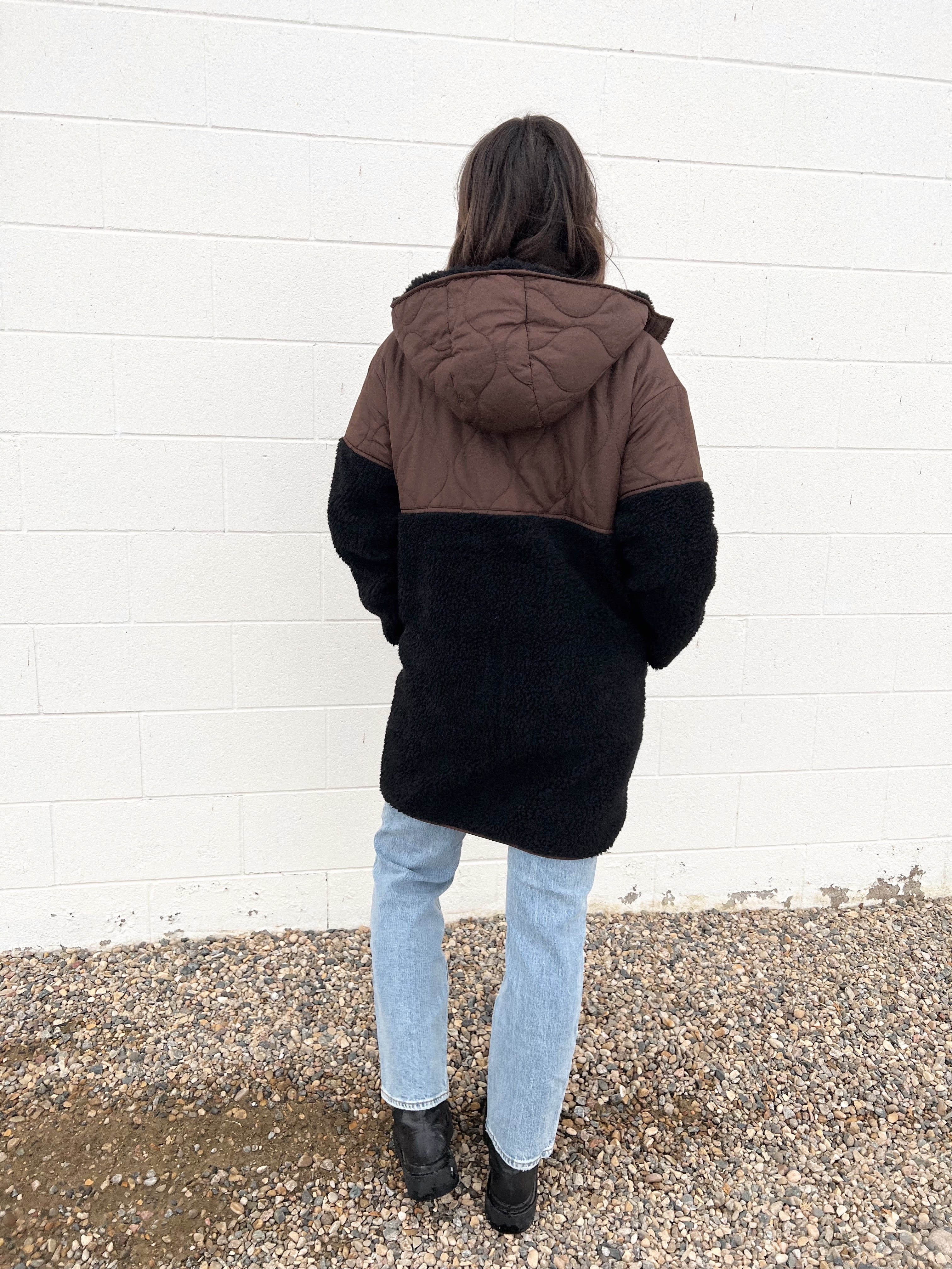 Rd style hooded jacket with best sale sherpa