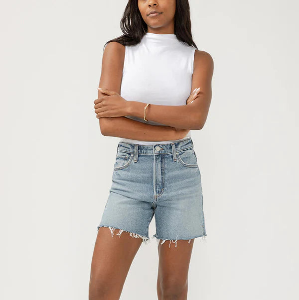 Silver Jeans Highly Desirable Long Short - Medium Indigo