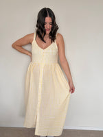 Load image into Gallery viewer, Priv Prairie Gingham Dress - Yellow
