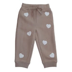 Load image into Gallery viewer, Brunette the Label Oversized Kids All Over Heart Oversized Jogger - Oyster

