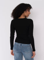 Load image into Gallery viewer, RD Style Sylvie Ribbed Henley Top
