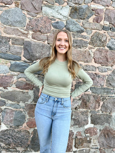 Sadie & Sage Ronan Crewneck Top - Sage