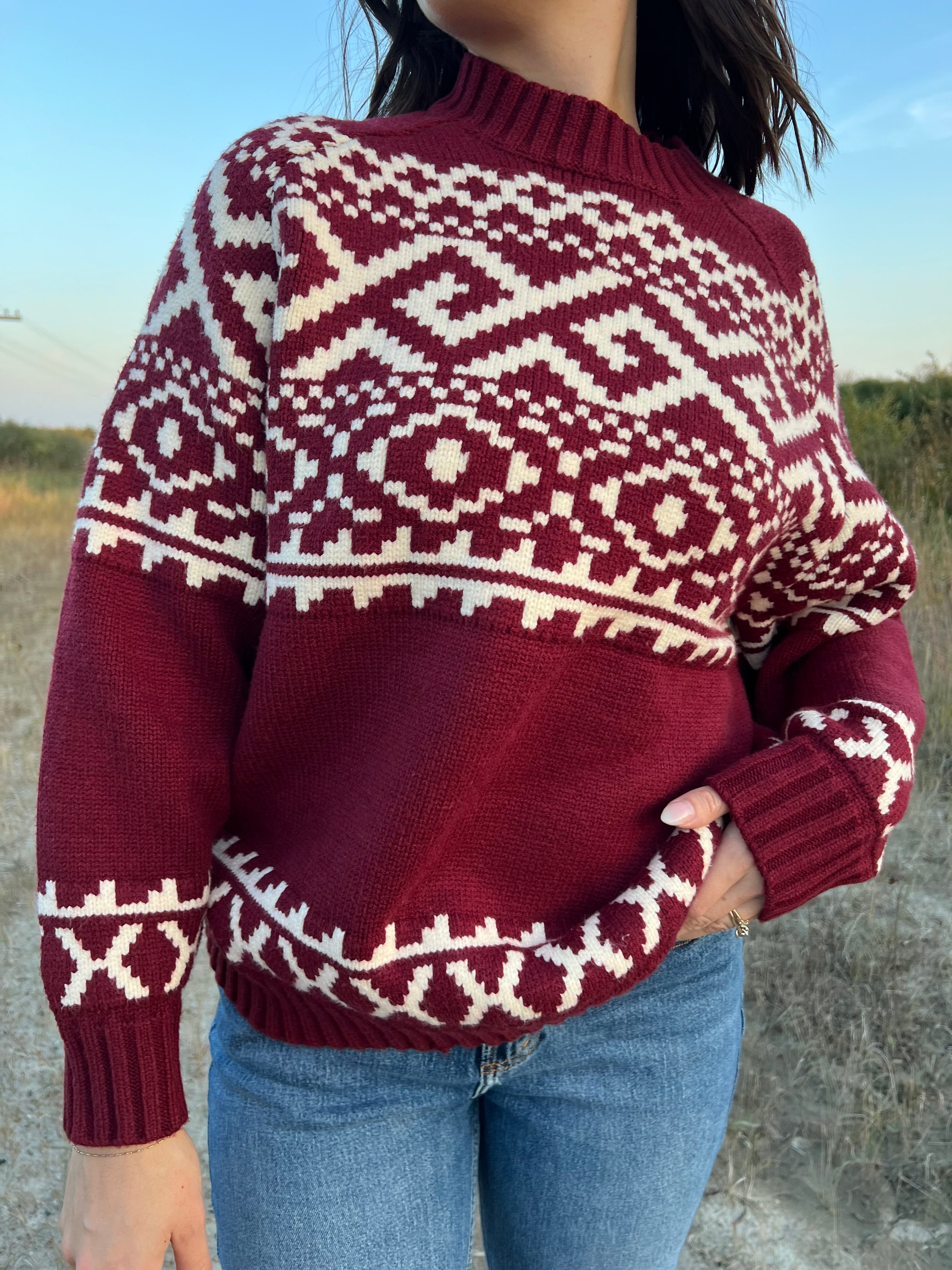 Brunette the Label Fair Isle Sweater