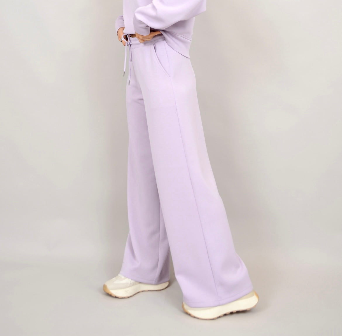 RD Style Vae Soft Knit Drawstring Pants - Lavender