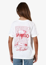 Load image into Gallery viewer, Girl Dangerous Espresso Martini Boyfriend Tee - White
