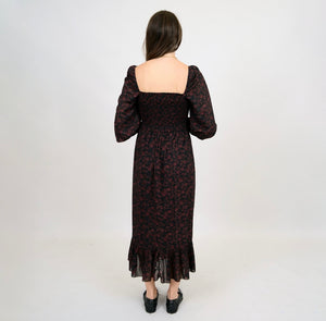 RD Style Harper Smocked Maxi Dress - Wine