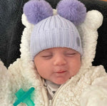 Load image into Gallery viewer, Calikids Double Pom Knit Baby Hat
