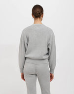 Load image into Gallery viewer, Brunette the Label Olivia Rib Knit Crew - Grey
