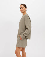 Load image into Gallery viewer, Brunette the Label Waffle Henley - Olive
