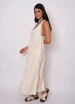 Load image into Gallery viewer, RD Style Rosalia Linen Soutache Dress - Natural
