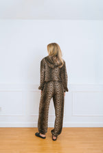 Load image into Gallery viewer, Brunette the Label Leopard Bubble Zip Up Hoodie
