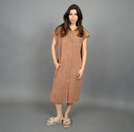 Load image into Gallery viewer, RD Style Aira Gauze Button Up Tshirt Dress - Cinnamon
