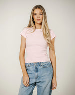 Load image into Gallery viewer, Brunette the Label Ribbed Fitted Tee
