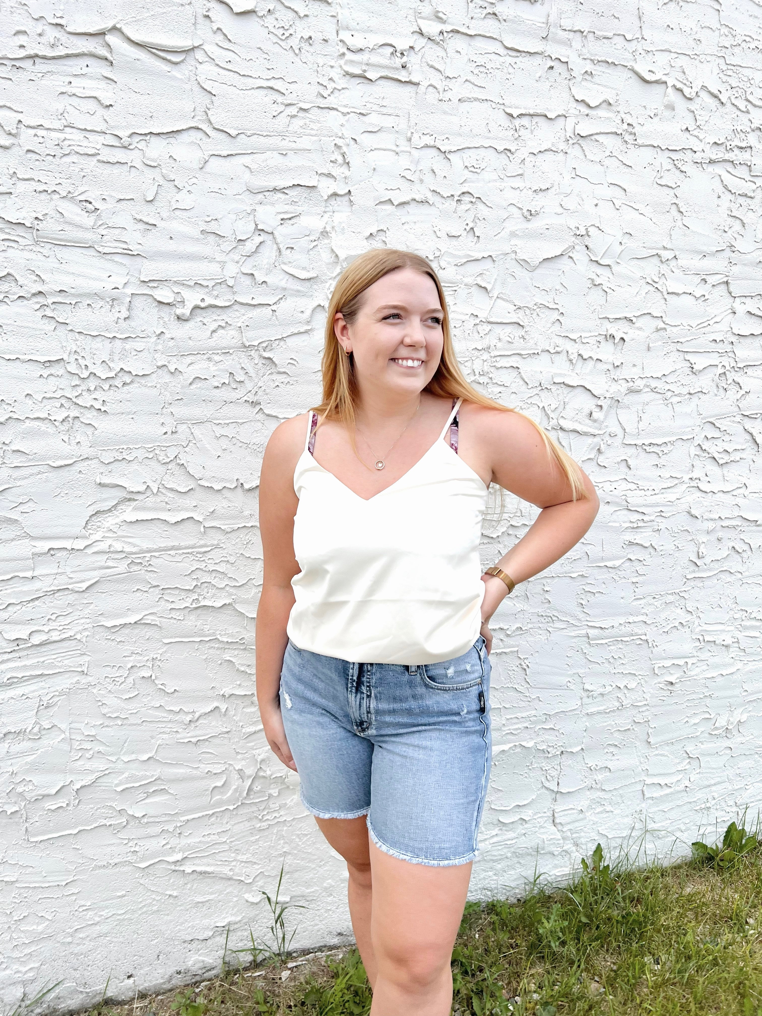 Brunette the Label Diana Silk Camisole - Almond Milk