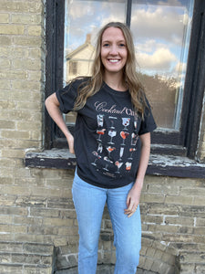 Girl Dangerous Cocktail Club Tee - Vintage Black