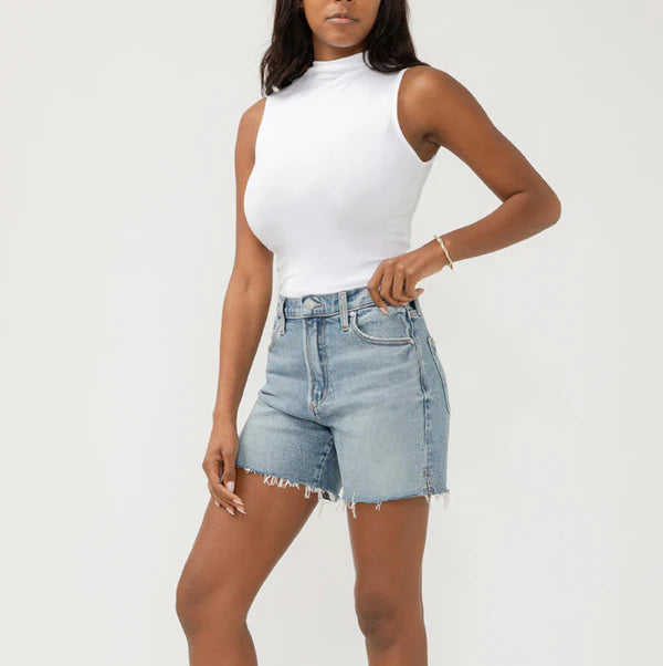 Silver Jeans Highly Desirable Long Short - Medium Indigo