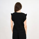 Load image into Gallery viewer, RD Style Arie Gauze Flared Sleeve Top - Black
