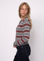 Load image into Gallery viewer, RD Style Stripe Cardigan - Grey
