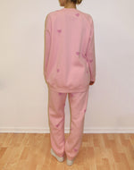 Load image into Gallery viewer, Brunette the Label All Over Heart Big Sis Crewneck - Pink w Lavender
