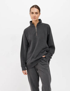 Brunette the Label NYBF Half Zip - Vintage Grey