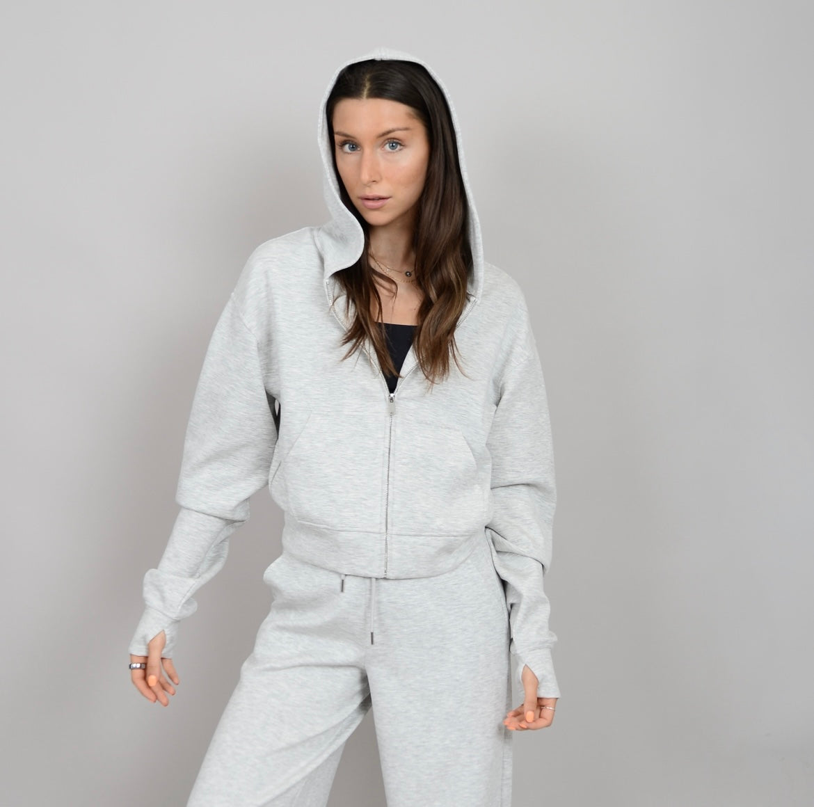 RD Style Mailyn Soft Knit Hoodie - Grey