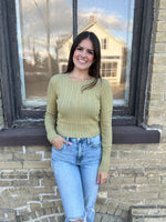 Load image into Gallery viewer, Sage the Label Darcy Long Sleeve Sweater - Sage
