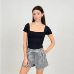 Load image into Gallery viewer, RD Style Stacy Short Sleeve Bodysuit - Black
