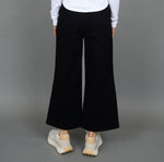 Load image into Gallery viewer, RD Style Philomena Stretch Twill Flare Crop Pants - Black
