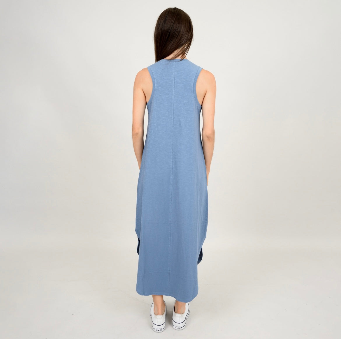 RD Style Sky Scoop Neck Tank Dress - Blue