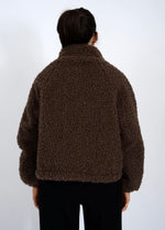 Load image into Gallery viewer, RD Style Janna Sherpa Zip-up - Coffee
