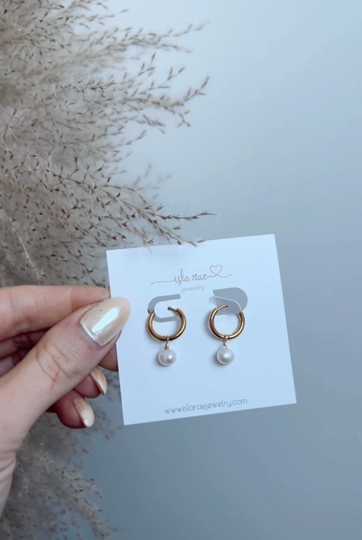 Isla Rae Jewelry Mini Pearl Hoop