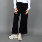 Load image into Gallery viewer, RD Style Philomena Stretch Twill Flare Crop Pants - Black
