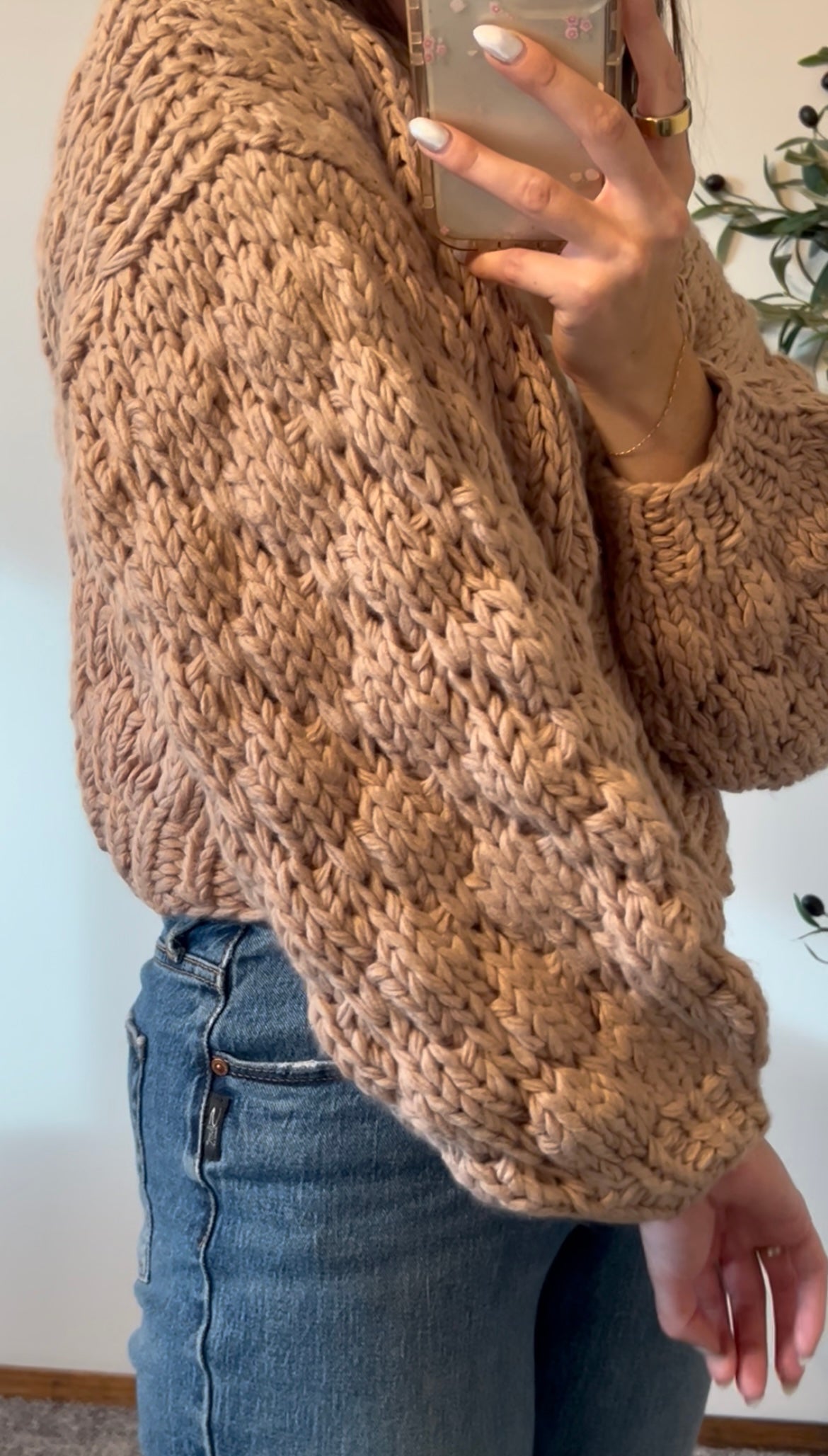 Sage the Label This and That Chunky Cardi - Taupe