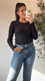 Load image into Gallery viewer, Brunette the Label Ribbed Fitted Long Sleeve
