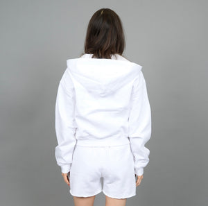 RD Style Haidelyn Fleece Zip Up Hoodie - White