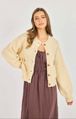 Load image into Gallery viewer, Sadie &amp; Sage Sunroom Cardigan - Natural

