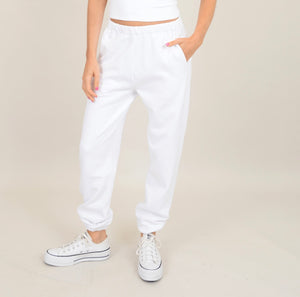 RD Style Josie Fleece Jogger - White