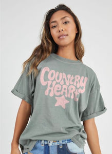 Girl Dangerous Country Heart - Army Green