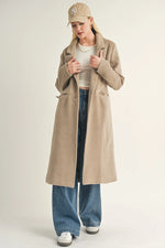 Load image into Gallery viewer, Sage the Label Prestige Fuzzy Coat - Taupe
