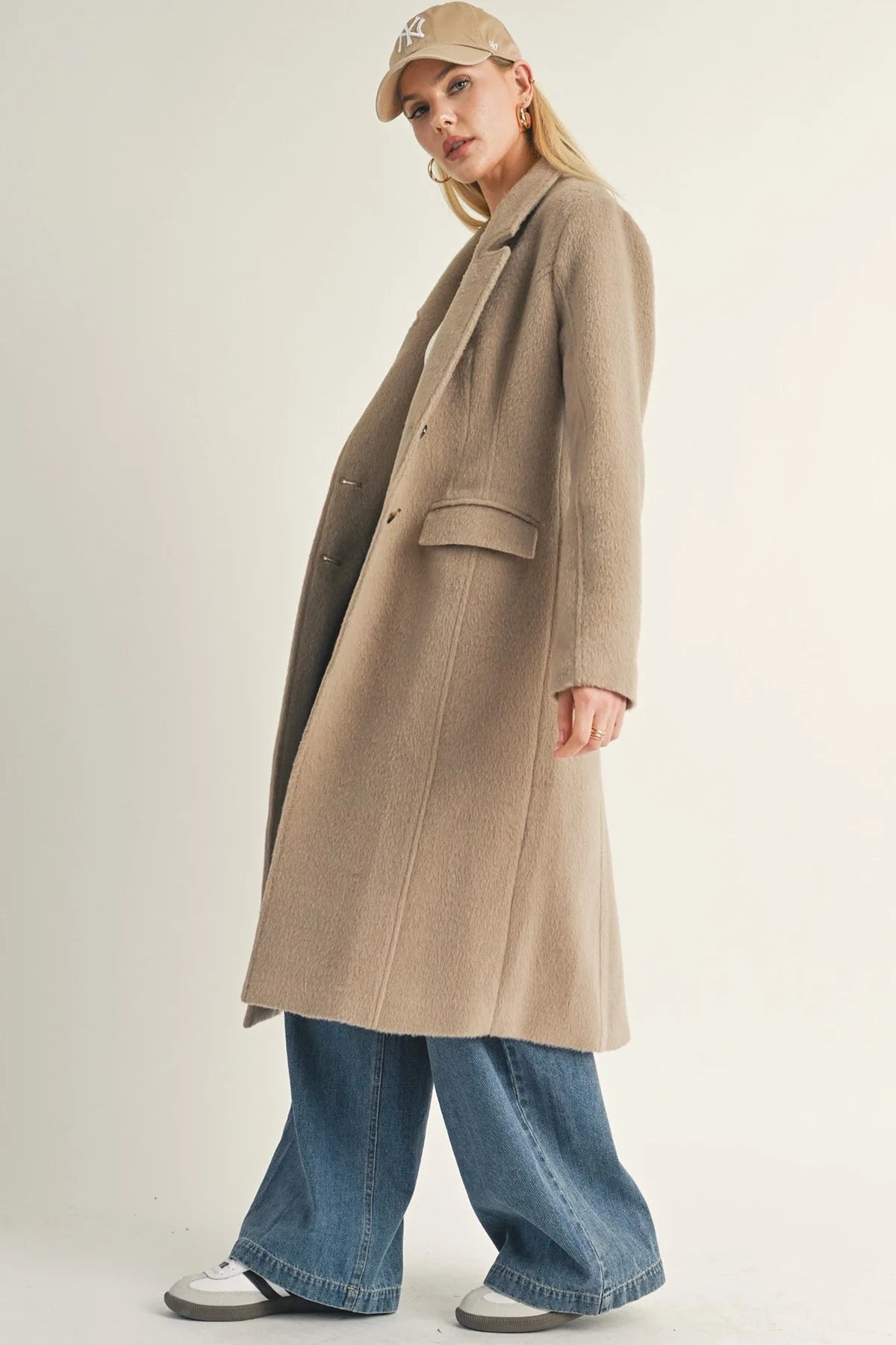 Sage the Label Prestige Fuzzy Coat - Taupe