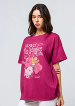 Load image into Gallery viewer, Girl Dangerous Flower Market Boyfriend Tee - Dusty Rose

