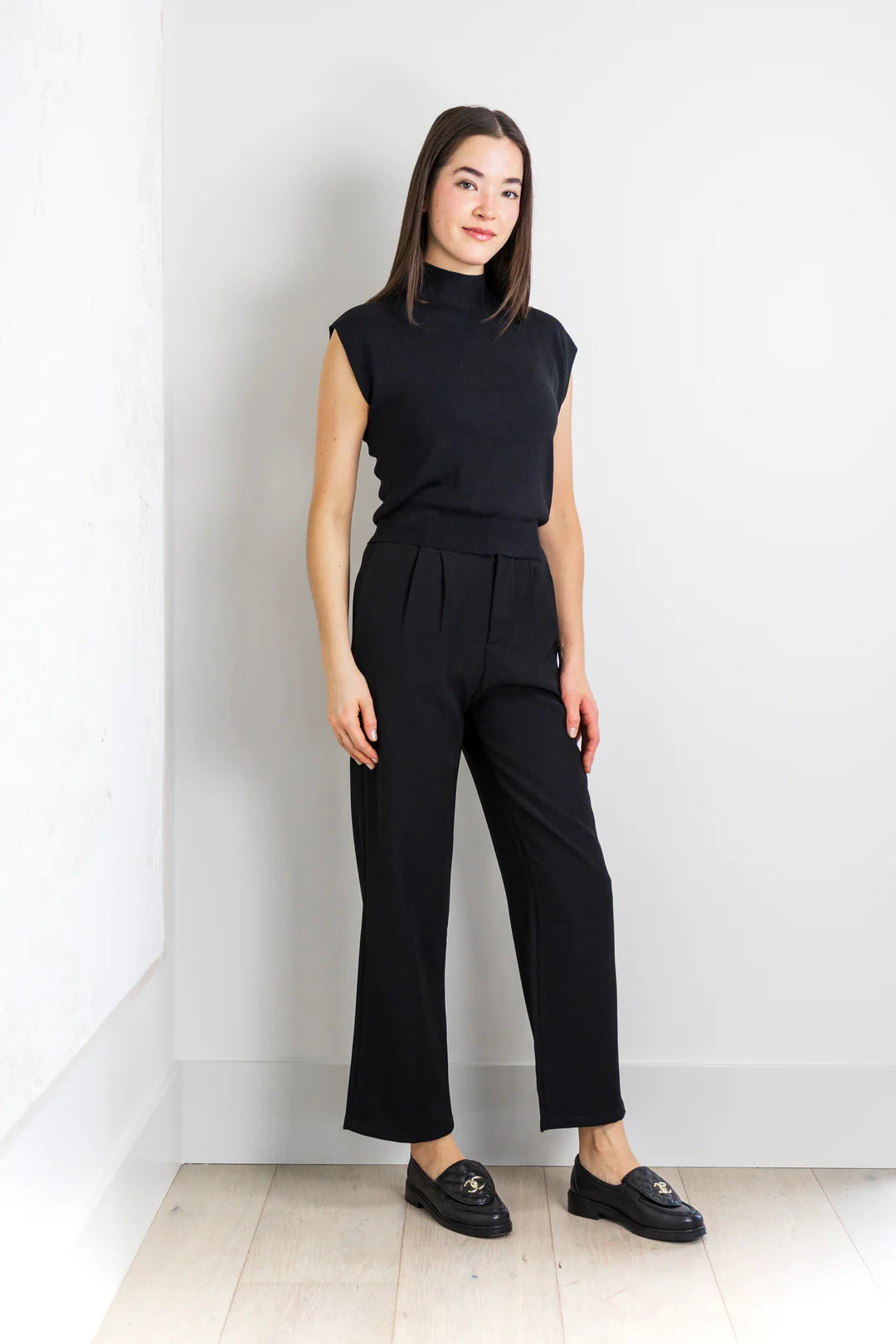 Priv Valentina Pleated Trouser - Black