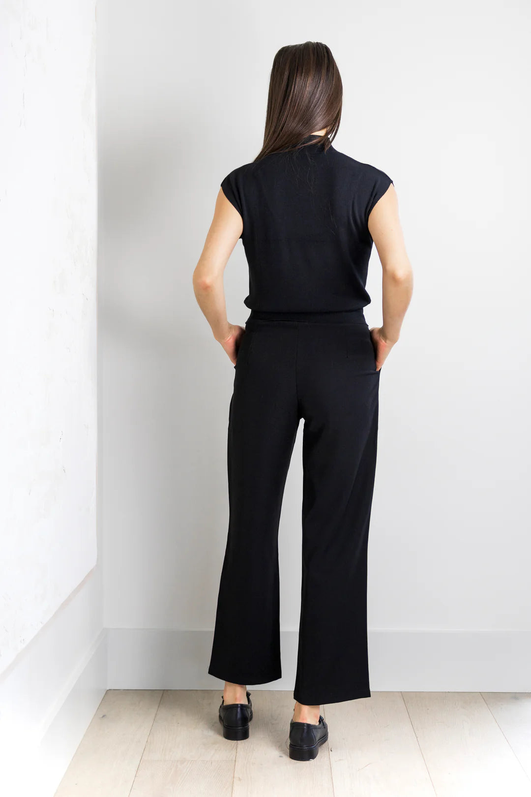 Priv Valentina Pleated Trouser - Black