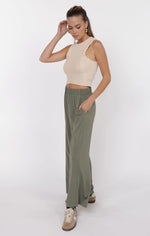 Load image into Gallery viewer, Sage the Label For You Crepe Elastic Pant - Olive
